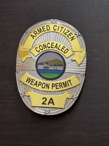 Armed Citizen CCW Badge Gold and Silver - Picture 2 of 3