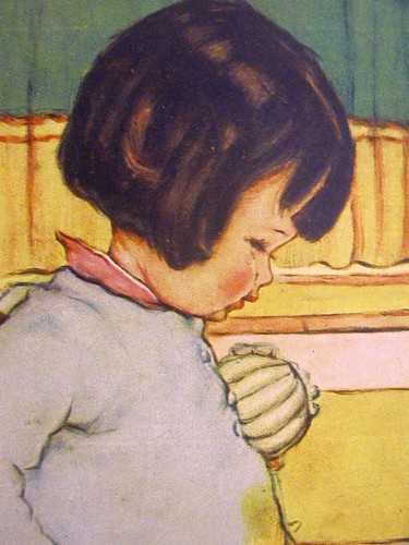 Billiken Cover LITTLE GIRL WARMING TOES in FIREPLACE 1930 Spanish Matted Print - Imagen 4 de 7