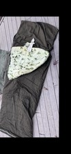 Vtg US Army Military Large Olive Green Comfy Sleeping Bag Camping Survivalist