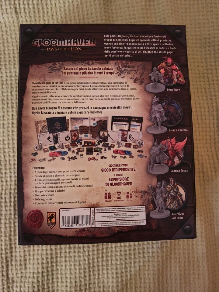 GLOOMHAVEN: JAWS OF THE LION ITA NUOVO ASMODEE CEPHALOFAIR GAMES ESPANSIONE - Immagine 2 di 3