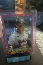 2025 Topps Heritage - Brent Rooker #83 Chrome Pink Sparkle Refractor