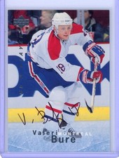 1995-96 Upper Deck Valeri Bure Be a Player Auto Montreal Canadiens