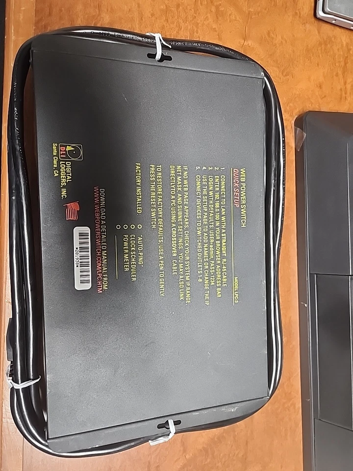 Digital Loggers LPC-3 Web Power Switch – 10 Outlets -Ethernet Controlled Power - Image 2 of 2