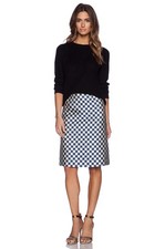Marc By Marc Jacobs Checkerboard Skirt Blue White Size Small