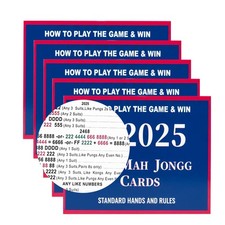 Aeniumvor Official 2025-2026 Mahjong Rule Card – Large-Print, Durable Travel Com