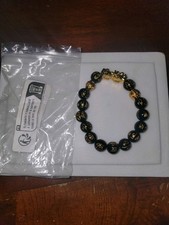 Feng Shui Black Obsidian Beads Bracelet Attract Wealth  Good Luck Bangle Pi Xiu