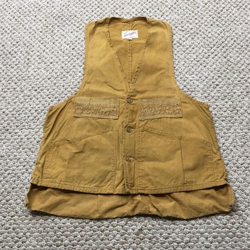 Vintage Trailblazer Winchester Vest Youth XL Brown Canvas Hunting Game 60s 70s