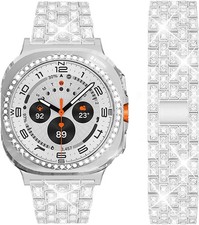 Bling Rhinestone Metal Bands Case for Samsung Galaxy Watch Ultra 47mm