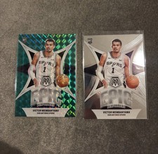 2023-24 Panini Mosaic -Epic Performers Victor Wembanyama Green Mosaic Prizm+Base