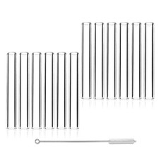 Gtysmox 4 Inches 12 Pcs Transparent Borosilicate Glass Tubes, 10mm Diameter 1...