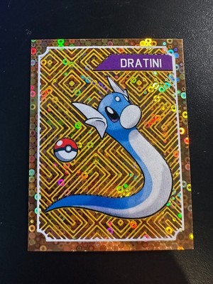 1995 last evolution pokemon sticker Gold Dratini