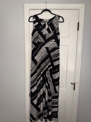 26th birthday dress Maritime Knot Front Maxi Dress Black/Natural / M