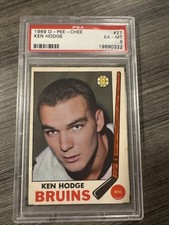 1969 OPC #27 Ken Hodge, PSA 6 #19890322, Boston Bruins