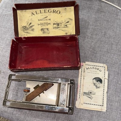 Antique Swiss Allegro Razor Sharpener With Box 1920`s