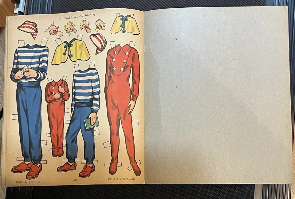 BLONDIE 1950 Cut Out Paper Dolls Book UNCUT Dagwood Comic Strip Original 50's - Image 4 of 4