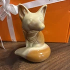 2005 Fenton Art Glass 5" Chocolate Slag Fox Figurine 100 Years Anniversary