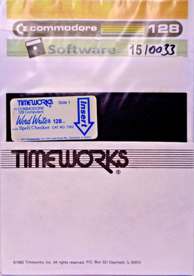 COMMODORE 128 -- WORD WRITER WITH SPELL CHECKER (TIMEWORKS - DISK)