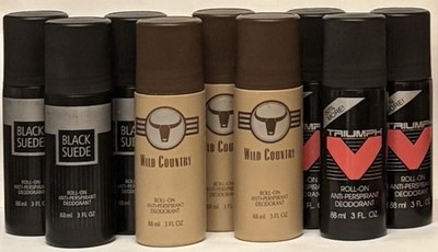 Avon Men: 10 large deodorants: Wild Country-Triumph-Black Suede