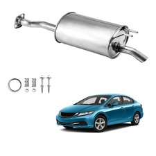 54882 Stainless Steel Rear Exhaust Muffler For 2012-2015 Honda Civic 1.8l