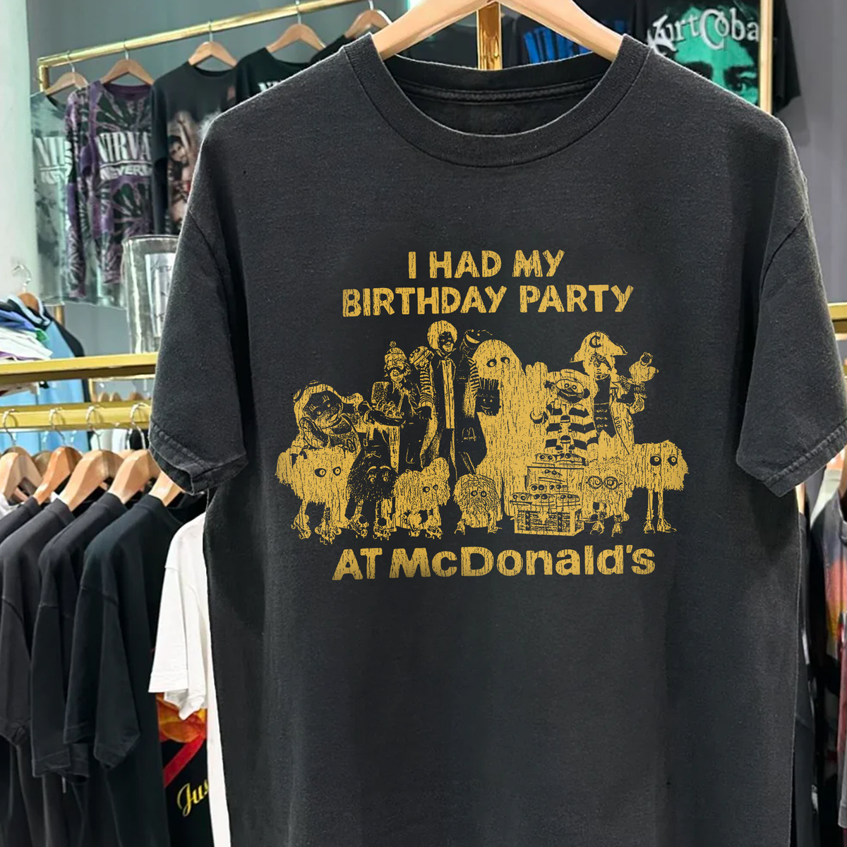 I had my birthday party at McDonald's Rare T-Shirt Black S | eBay
