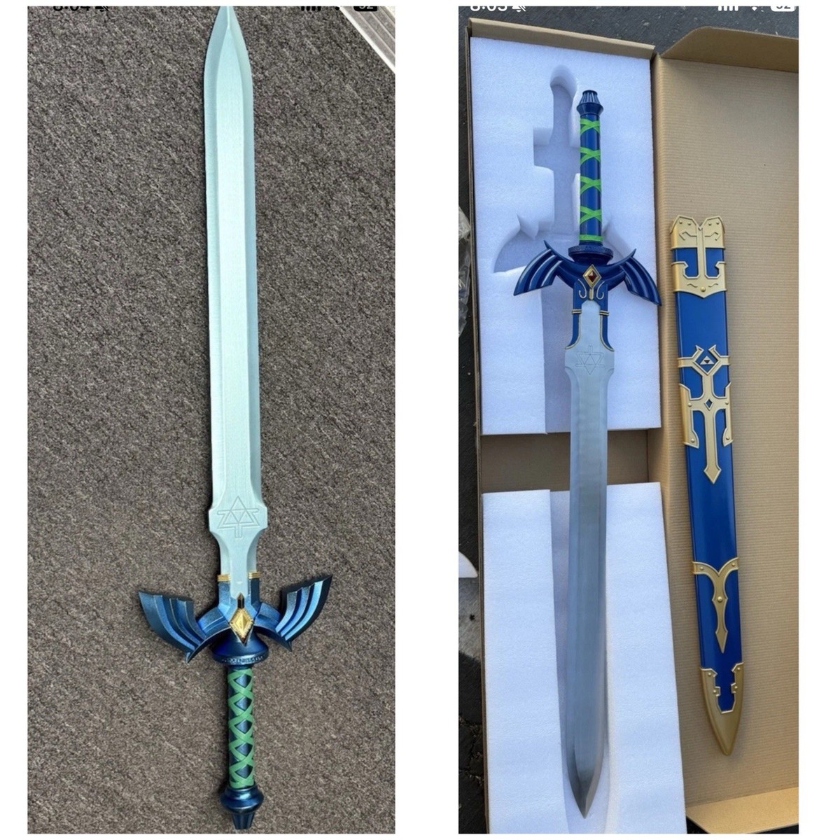 Legend of Zelda Skyward Master Sword Unsharpened Metal42” Blue And 