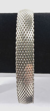 Godfrey Carter Sterling Silver Flexible Mesh Bangle Bracelet 7" [086DUR]