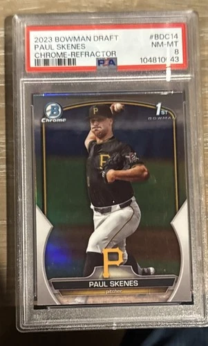 2023 Bowman Draft - Chrome Paul Skenes #BDC-14 Refractor (RC) PSA 8