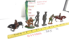 Vintage Lot of a Collection of Military Lead Toy Soldiers Figures Horses AS IS 