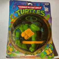 RARISSIMA TARTARUGHE NINJA TMNT VINTAGE 1990 GOOPS LEONARDO FRISBEE MB NUOVA