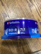Verbatim BD-R Blu-ray 6X 25 Pack 25GB 97457 Enregistrable New Factory Sealed