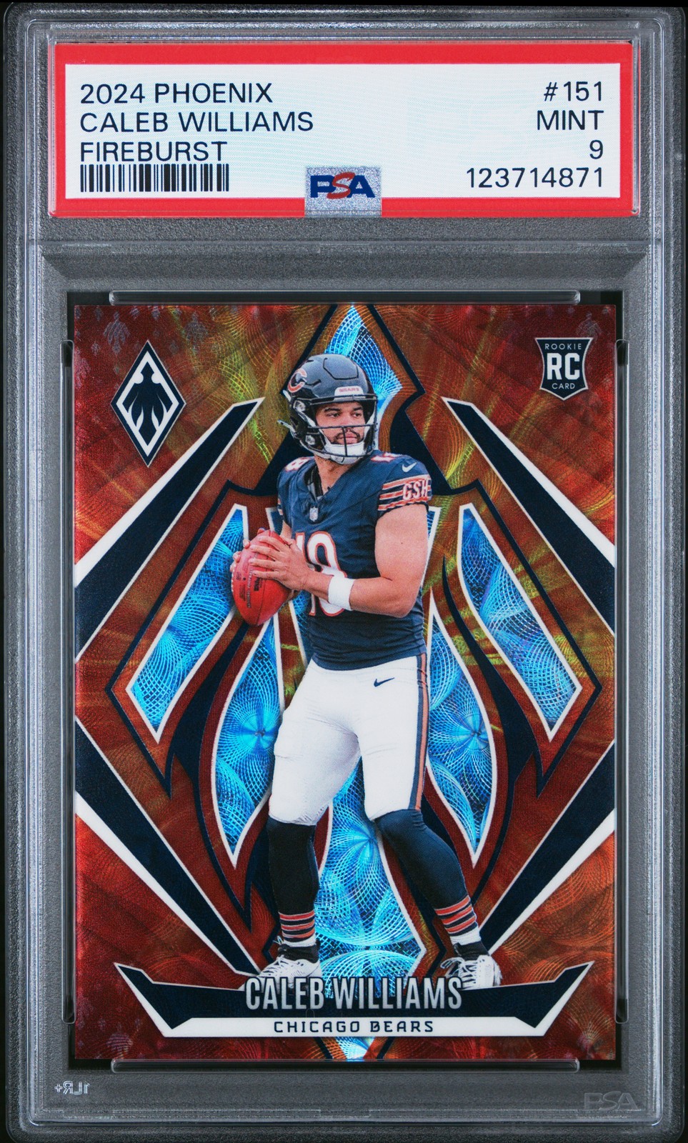 2024 PANINI PHOENIX FIREBURST #151 CALEB WILLIAMS 294/350 PSA 9