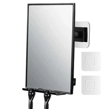 Shower Mirror for Shaving Fogless w/Razor Holders 360°Rotation Adjustable Mirror