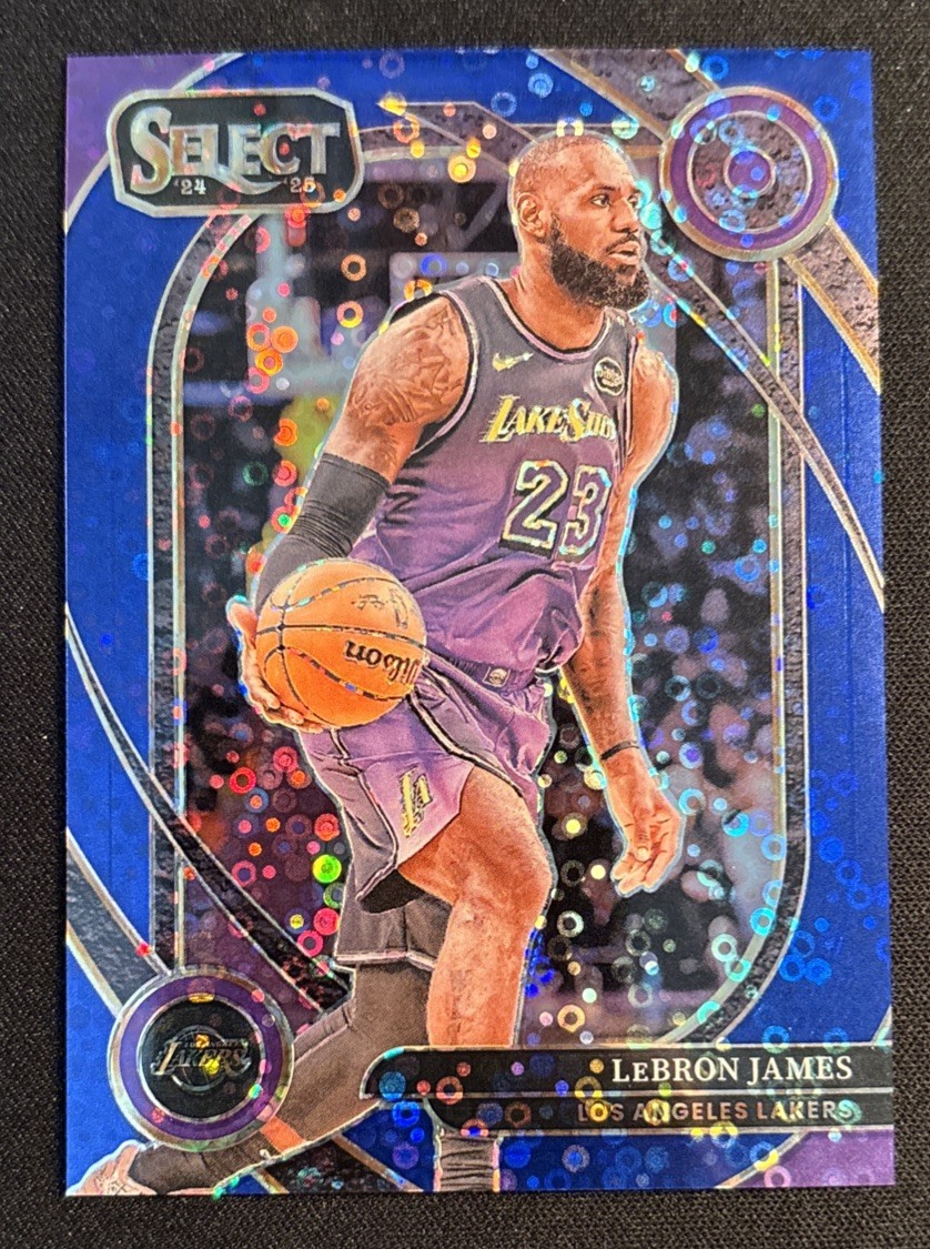 2024-25 Panini Select Basketball Courtside #241 LeBron James Blue Disco /25