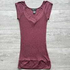 Vintage Y2K Red Wet Seal V Neck Babydoll Style Top Women’s S