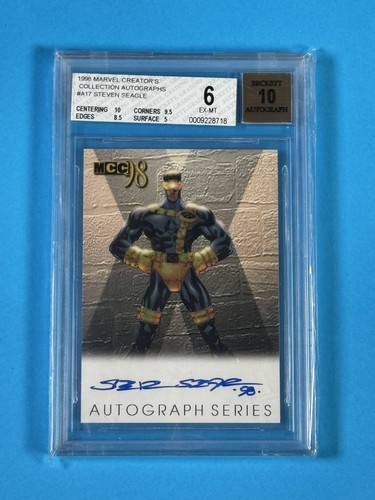 1998 Marvel Creators Collection Autograph A17 Steven Seagle Cyclops BGS 10 auto