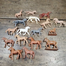 Vintage Tim Mee Plastic Horses Hollow LOT Toy Farm Ranch