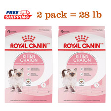 2 Pack, Royal Canin Feline Kitten Dry Cat Food, Health Nutrition, 14lb/bag 3.70 per pound
