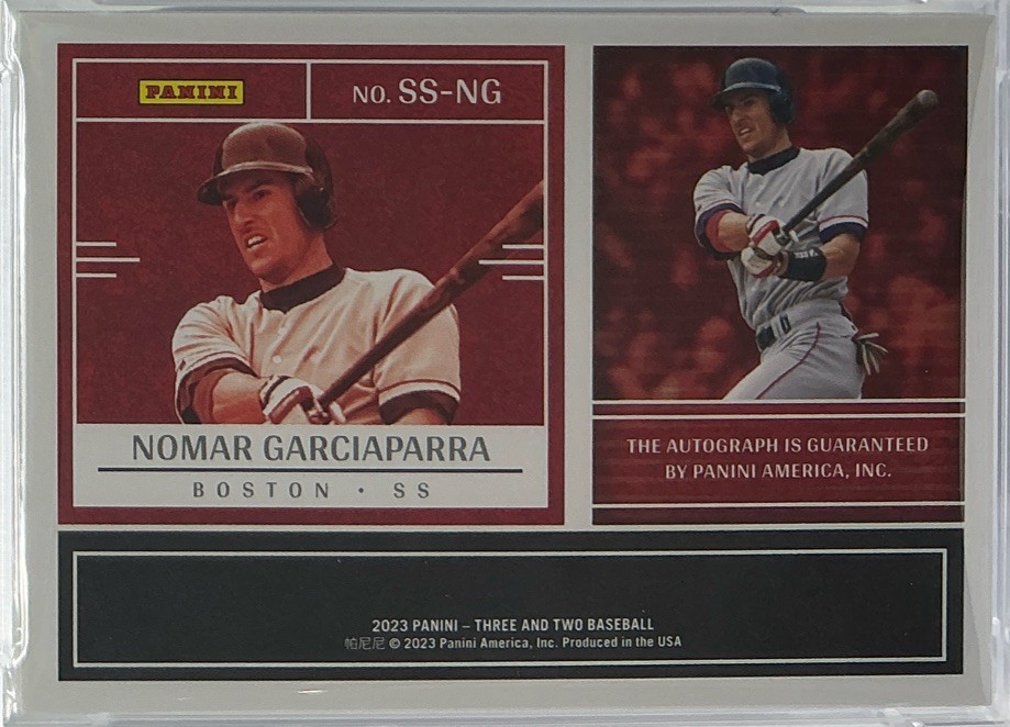 Nomar Garciaparra Auto PSA 10 -2023 Panini Three and Two ‘Silver’ /25 -Red Sox view 8