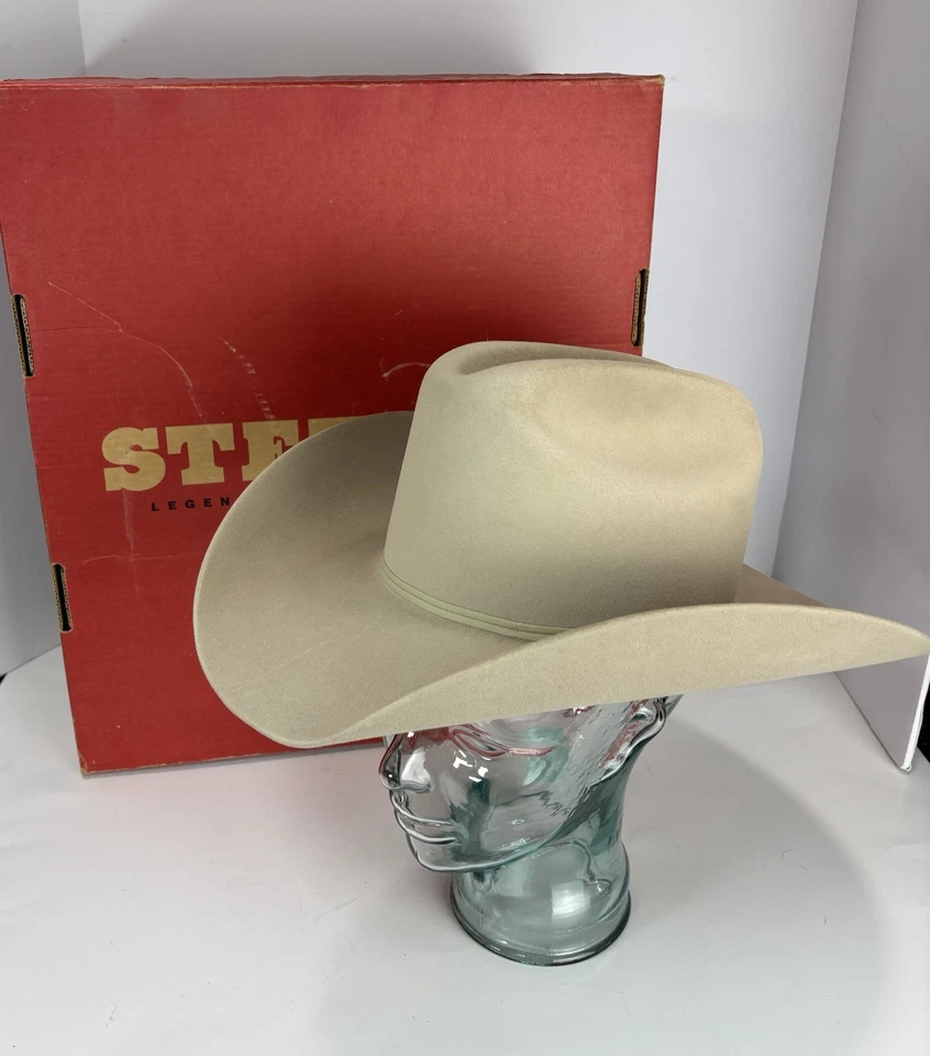 Sombrero vaquero occidental Stetson D4 Ranch tostado 5x (XXXXX) 4" ala talla 55-6 7/8 con caja Foto 2 de 4