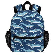 YSBKN 12" Kids Mini Backpack, Ocean Print School Bag for Boys Girls 3-7