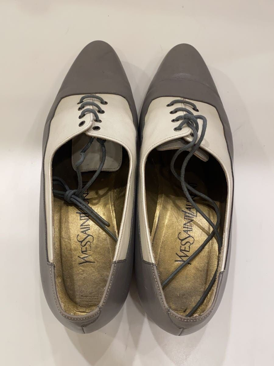 Scarpe eleganti YVES SAINT LAURENT 35 5 pelle grigia usate