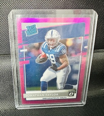 2020 Panini Donruss Optic - Rated Rookies Jonathan Taylor #167 Pink Prizm (RC)