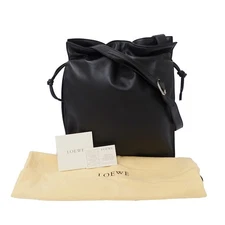 LOEWE Anagram Shoulder Bag  Black Nappa Leather.