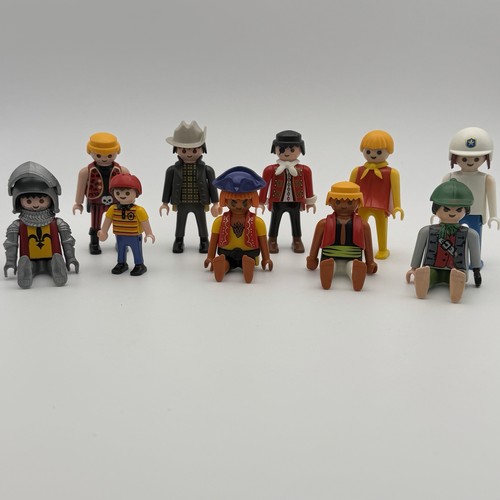 Mixed Lot of 10 ✅ Playmobil Figures Police Pirates VTG Girl Replacement Pieces