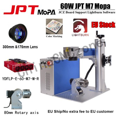 60W Mopa JPT M7 E Version 300*300mm/175*175mm Fiber Laser Marking Machine EUShip