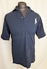 Ralph Lauren Polo Shirt Men Large Blue Preppy Casual Pony Logo L3229