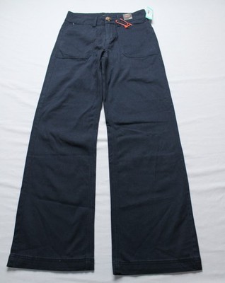 One 5 One Women's Veda High Rise Wide Leg Pants BL1 Navy Blue Size 4/27 NWT