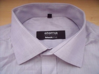 ETERNA BLACKLINE EXCELLENT Hemd 40 Flieder meliert Unifarben Gut #EK075