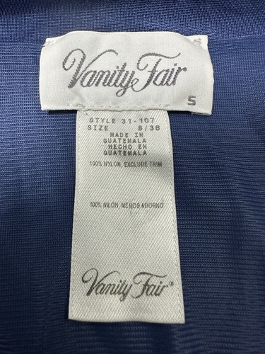 Vintage Vanity Fair Womens Navy Nightgown & Robe Peignoir Set Nylon Size Small - Picture 11 of 16