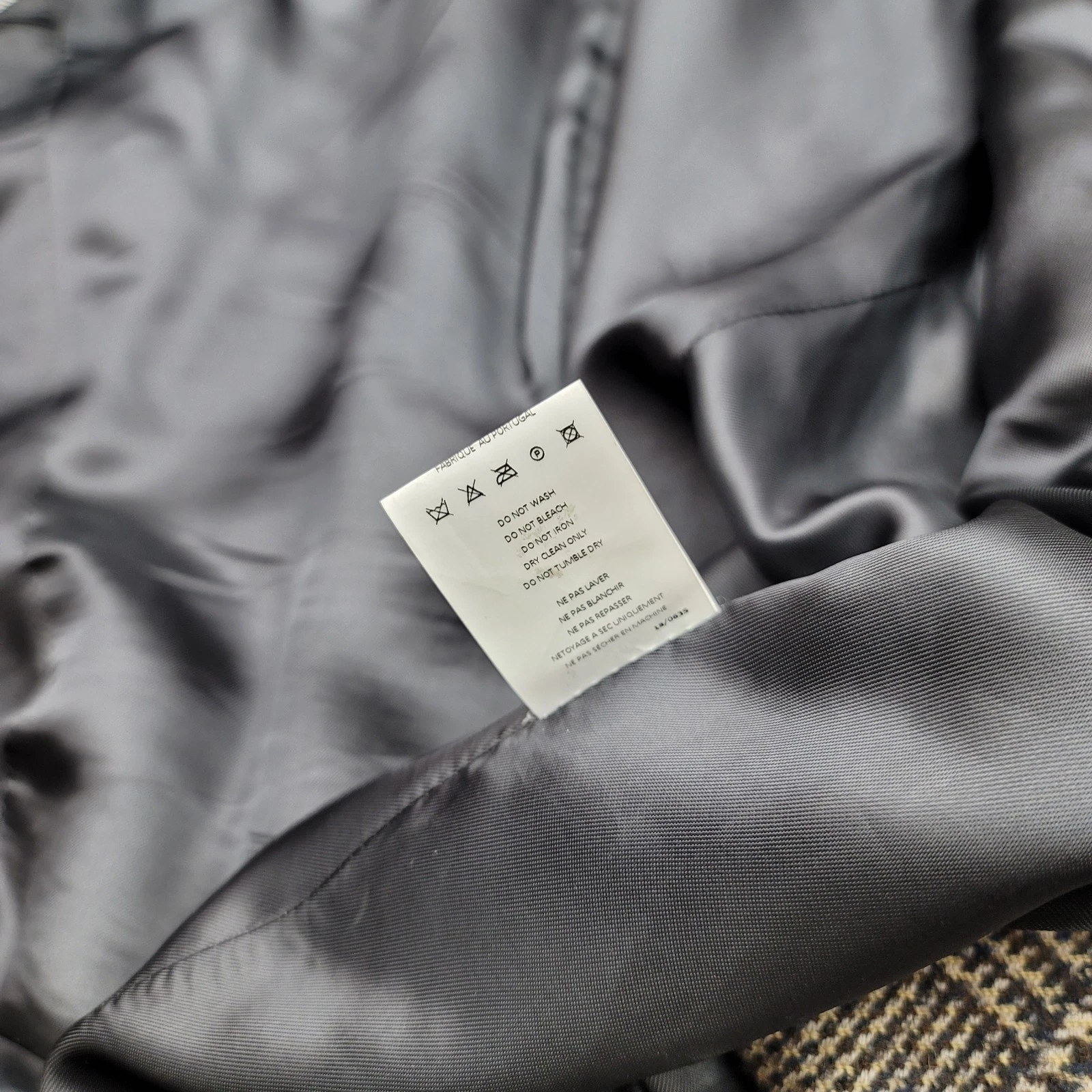 Officine Generale Manon Jacket Blazer Mens Small ( 36"Waist) Houndstooth Wool image 14